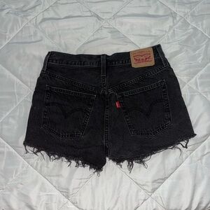 Levi’s cutoff distressed 501 Jean shorts black high waist